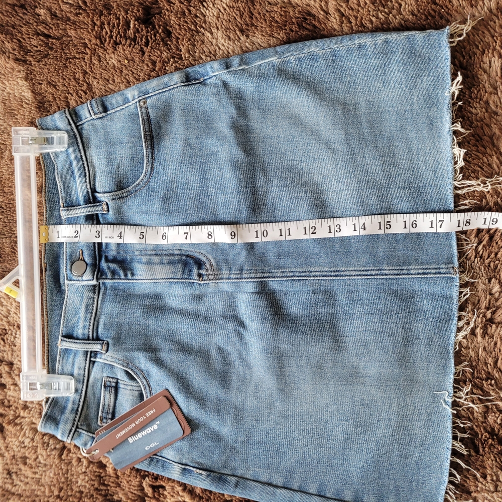 Blue Denim Mini Skirt
